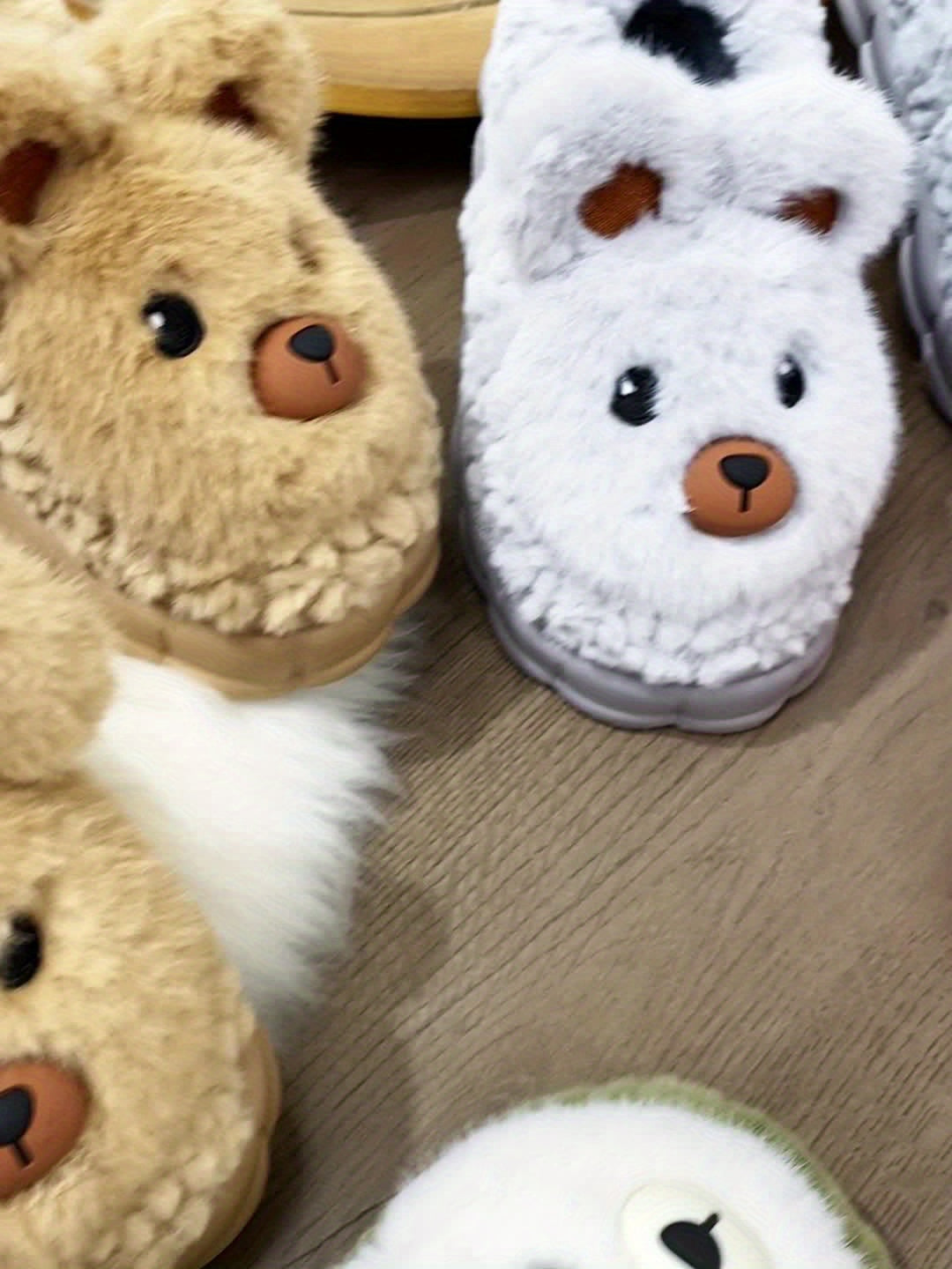 Women's Cartoon Plush Slippers with EVA Sole, Sweet Style Animal Print, All-Season Comfortable Home Slippers, Hand Washable Fabric Insole and Upper - For Women - Cozy & Cute - Perfect Gift for Birthday & Holidays